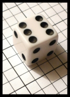 Dice : Dice - 6D Pipped - White Large - Ebay Sept 2011